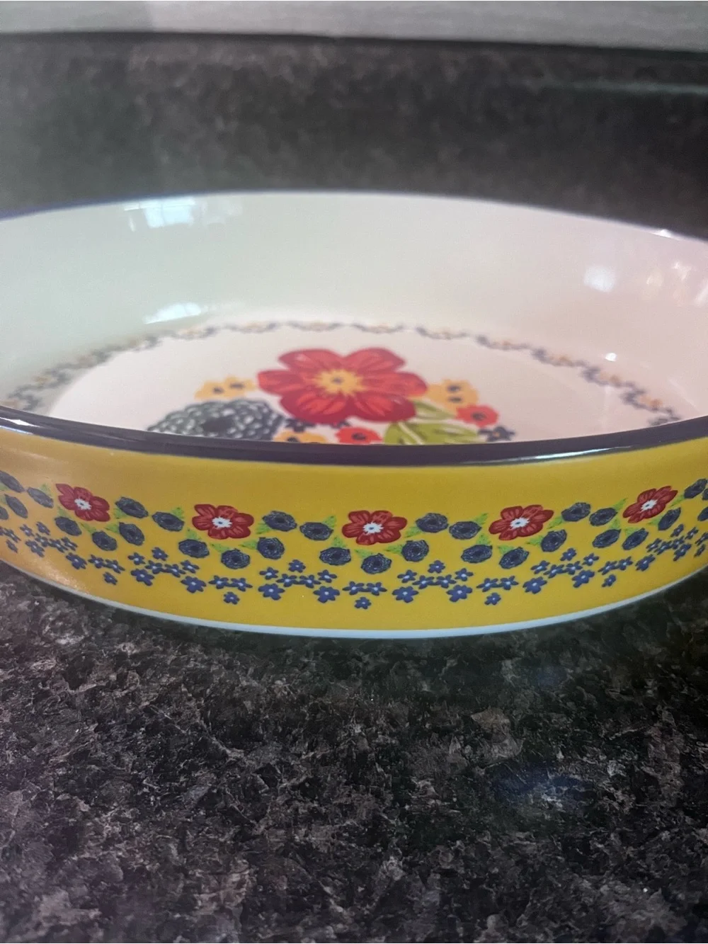 The Pioneer Woman Blue Floral Oval Ceramic Baking Dish